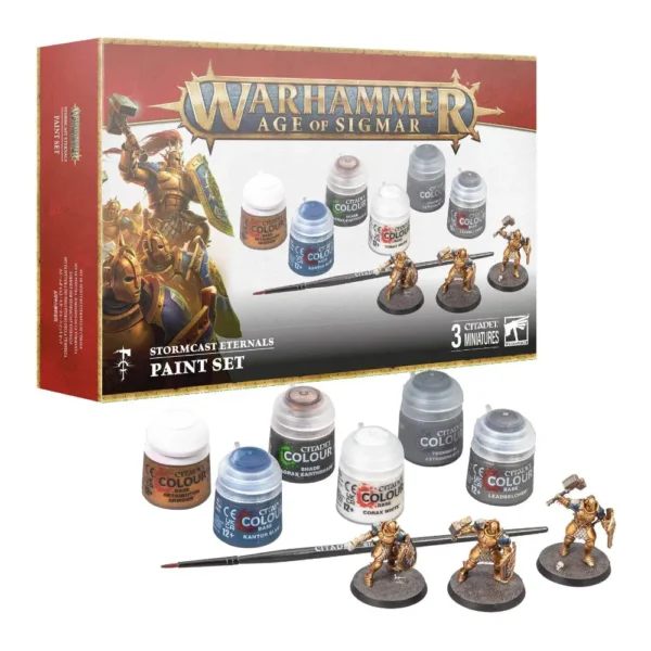 Set de Pintura Warhammer Age of Sigmar + 3 Stormcast Eternals