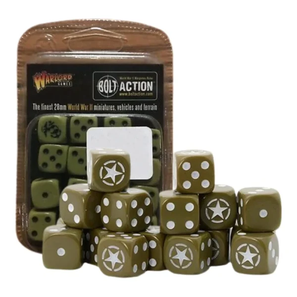 Dados Bolt Action Allied Star D6 pack