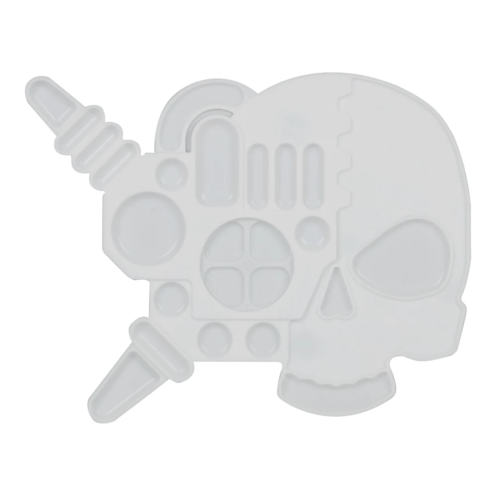 Paleta de pintura con forma de Servo Calavera