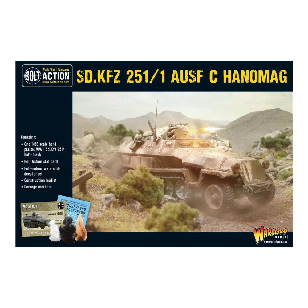 Vehículo Bolt Action Sd.Kfz 251.1 Ausf C Hanomag Warlord Games 1 Miniatura