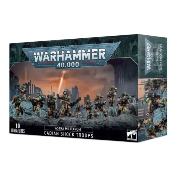 Warhammer 40K Astra Militarum Cadian Shock Troops 10 Miniaturas