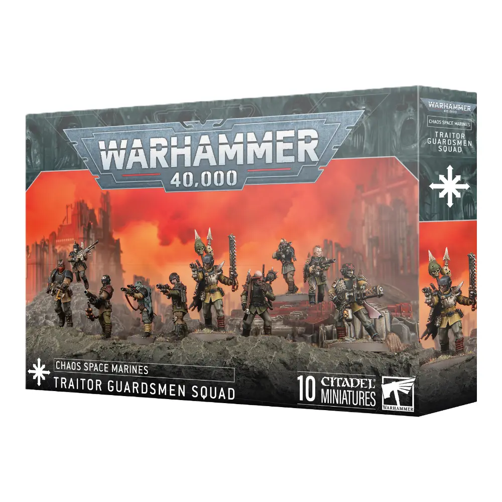 Warhammer 40K Chaos Space Marines Escuadra de Guardias Traidores 10 Miniaturas