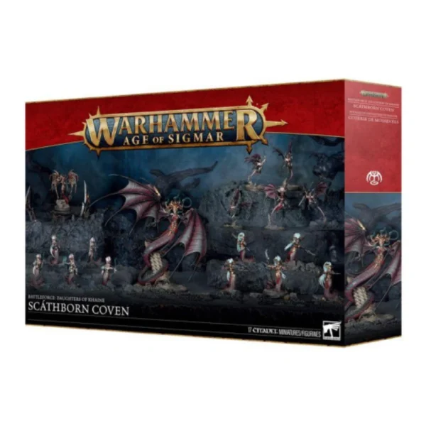 Warhammer Age of Sigmar Fuerza de batalla de Hijas de Khaine Aquelarre Escarnacido 17 Miniaturas
