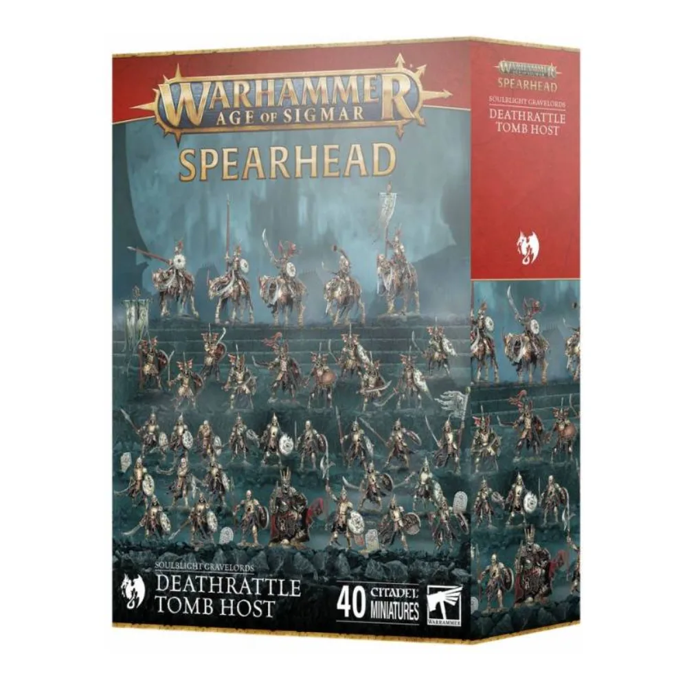 Warhammer Age of Sigmar Punta de lanza Soulblight Gravelords Hueste sepulcral Repicahuesos 40 Miniaturas