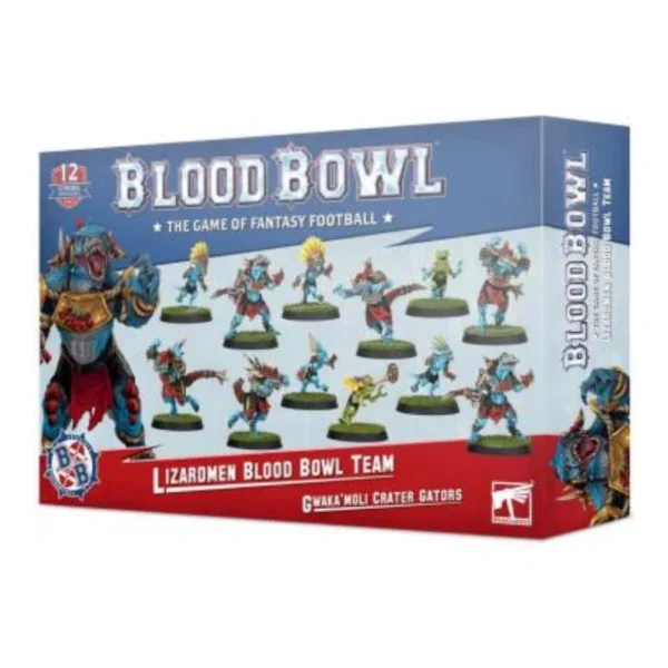 Warhammer Blood Bowl Lizardmen Gwaka'moli Crater Gators 12 Miniaturas